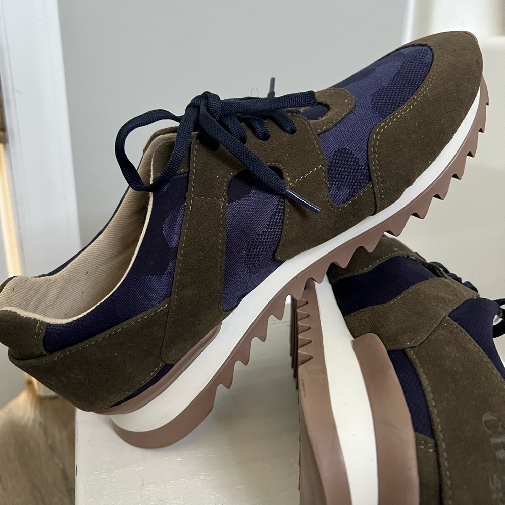 CHARLESTON SHOE CO. Women's Olive and Navy Sneakers - Picture 10 of 13